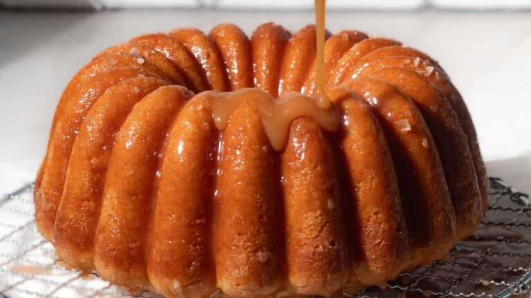 Salted Caramel Kentucky Butter Cake recipe by Chenée Today.