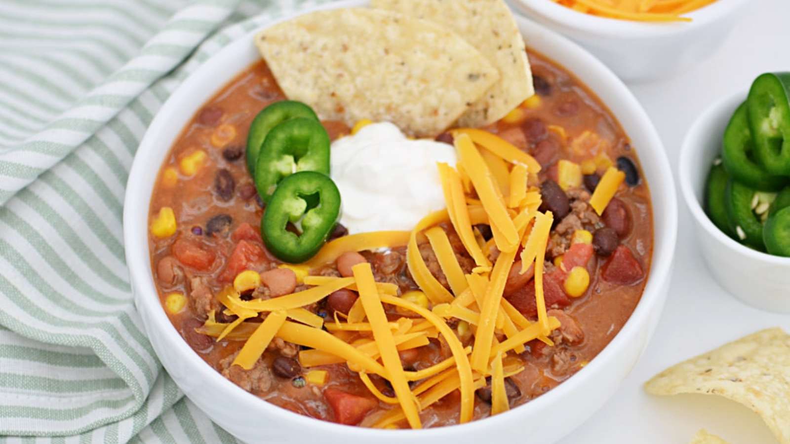Taco Soup recipe by Finding Zest.