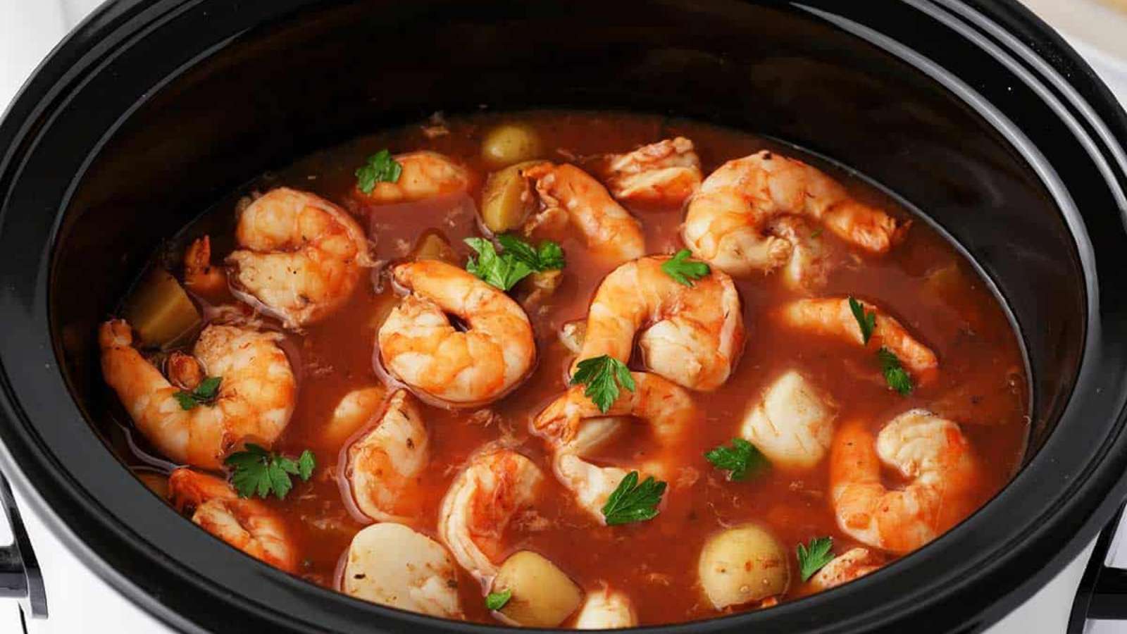 Slow Cooker Seafood Stew recipe by I Heart Naptime.