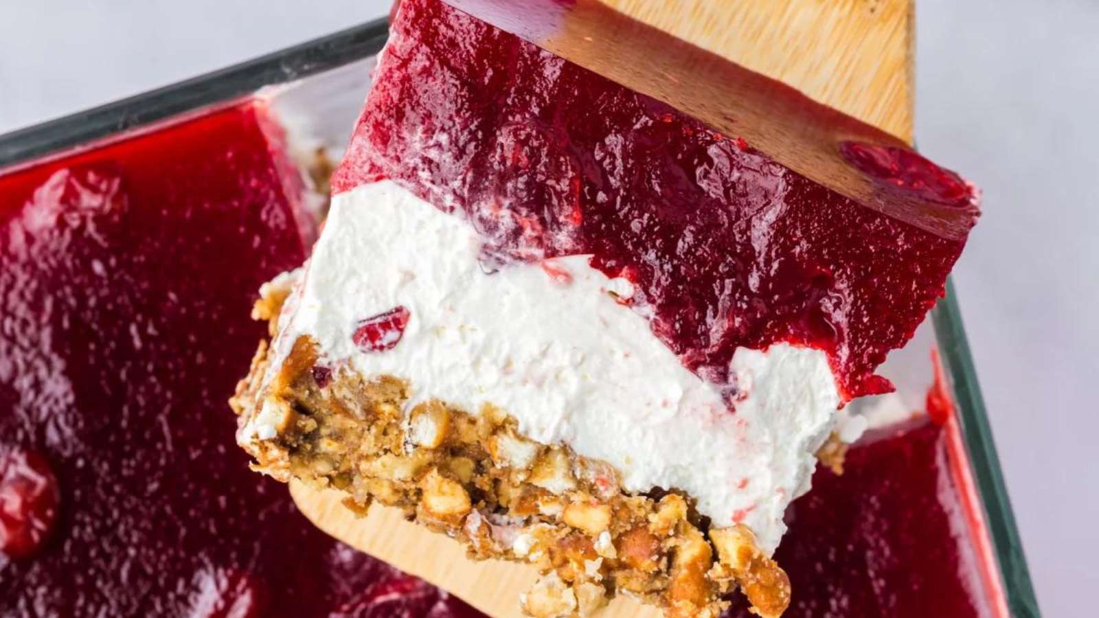 Cranberry Pretzel Salad recipe by Kitchen Divas.
