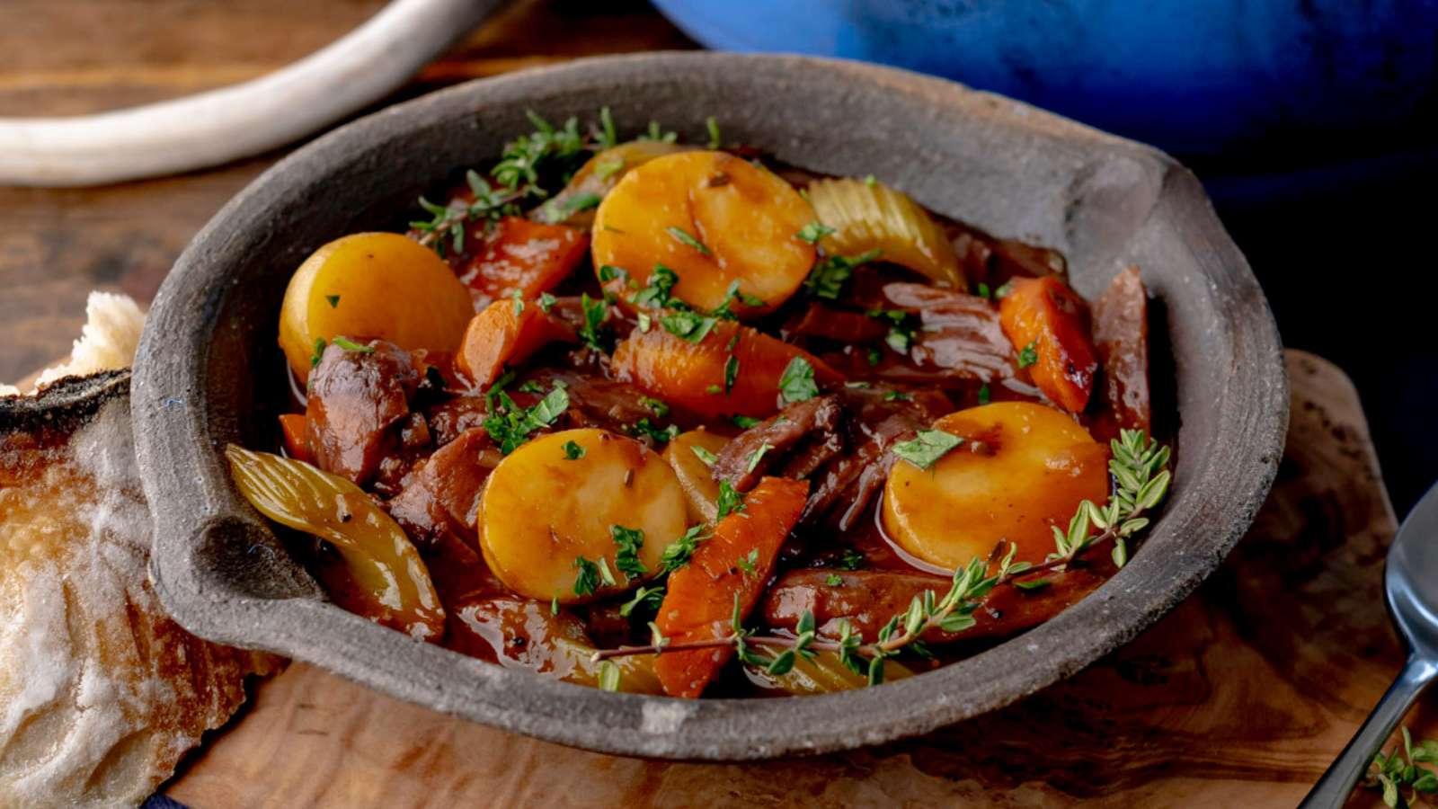 Dutch Oven Venison Stew recipe by Peak to Plate.