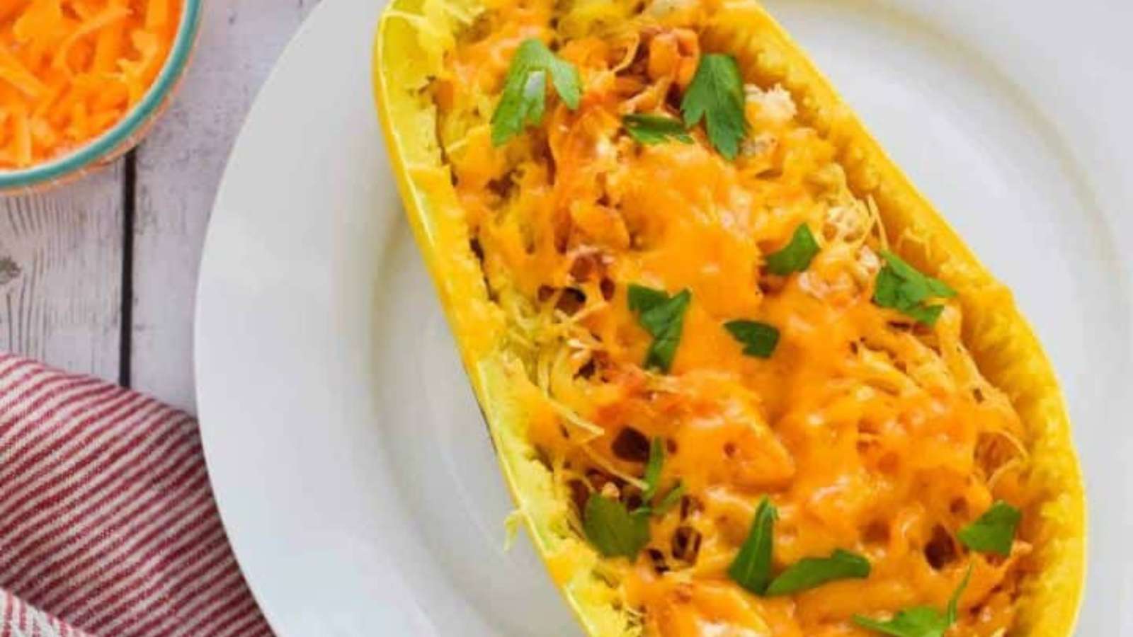 Chicken Taco Spaghetti Squash recipe by Seasonal Cravings.