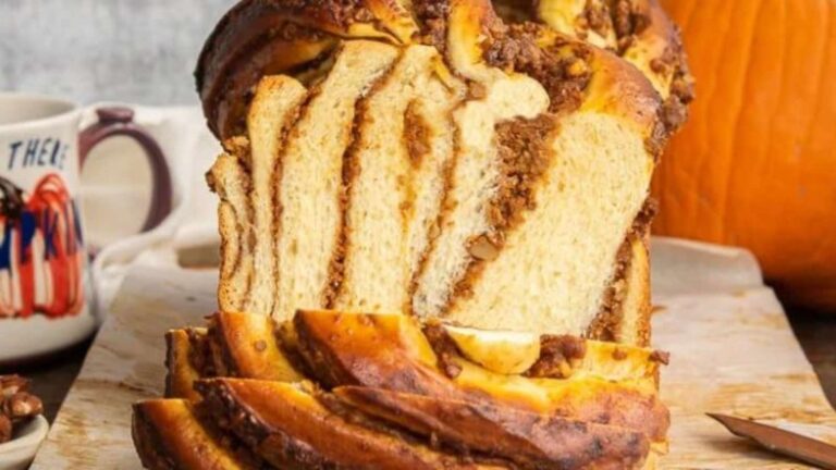 Pumpkin Pecan Babka recipe by Sense and Edibility.
