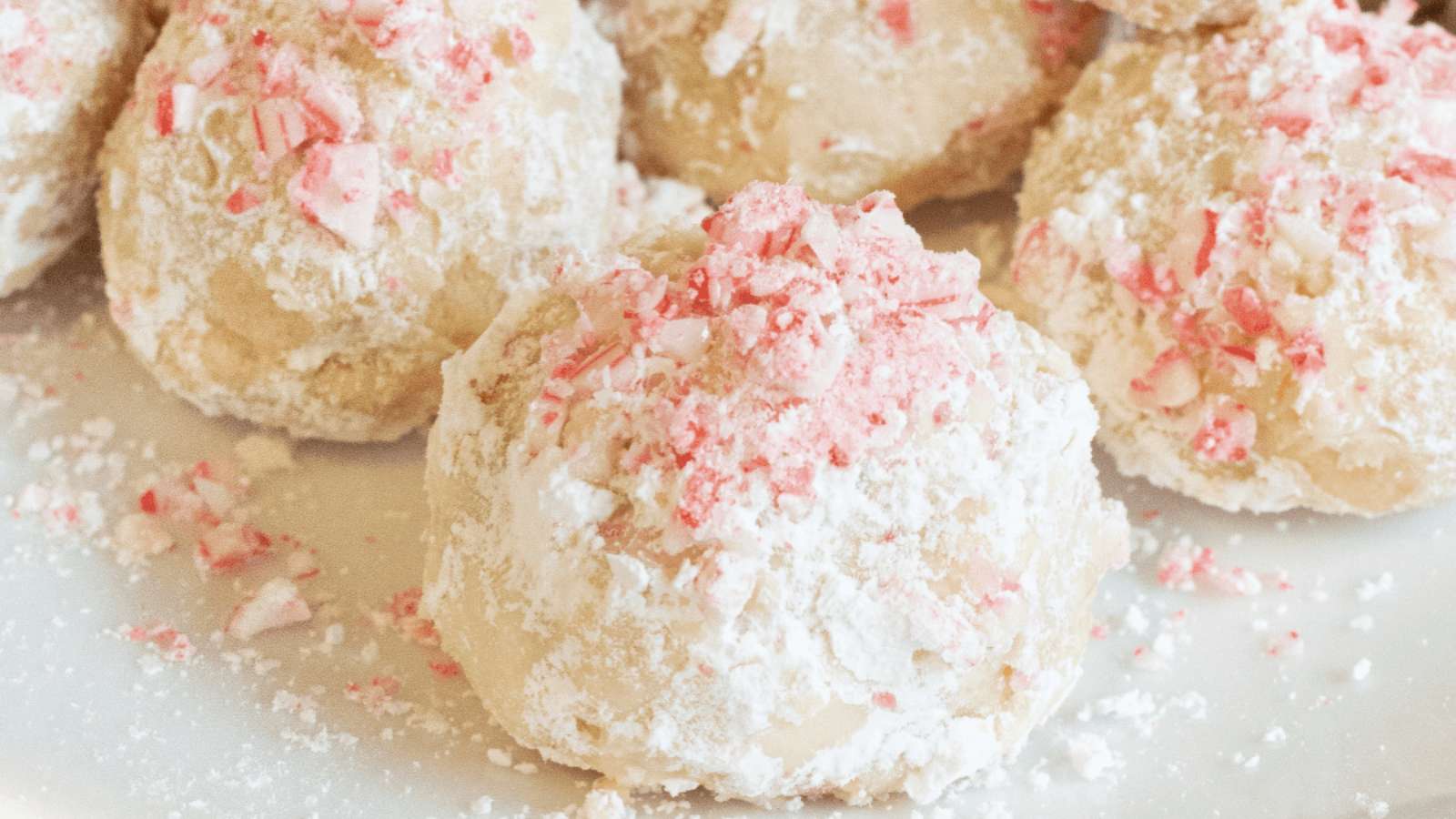 Peppermint Snowball Cookies recipe by Served From Scratch.