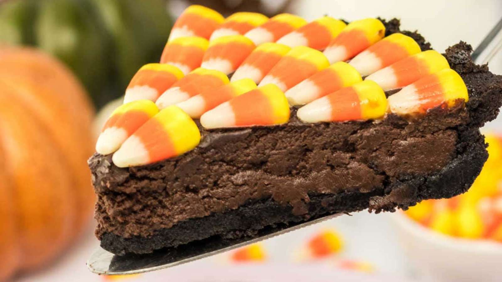 17 Candy Corn Desserts That Are Almost Too Cute to Eat 5 Halloween Candy Corn Pie recipe by Simply Stacie.