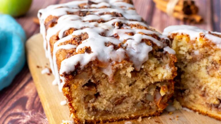 Easy Apple Fritter Bread recipe by The Cookin Chicks.