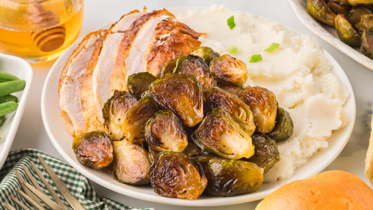 Honey Roasted Brussels Sprouts recipe by Cheerful Cook.