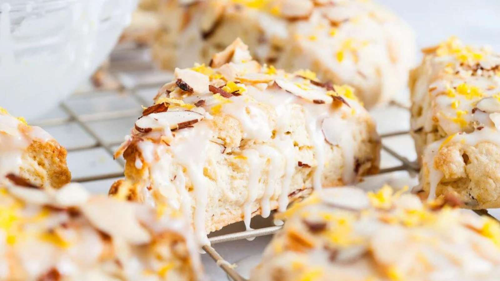 Lemon Almond Scones With Lemon Glaze recipe by xoxoBella.