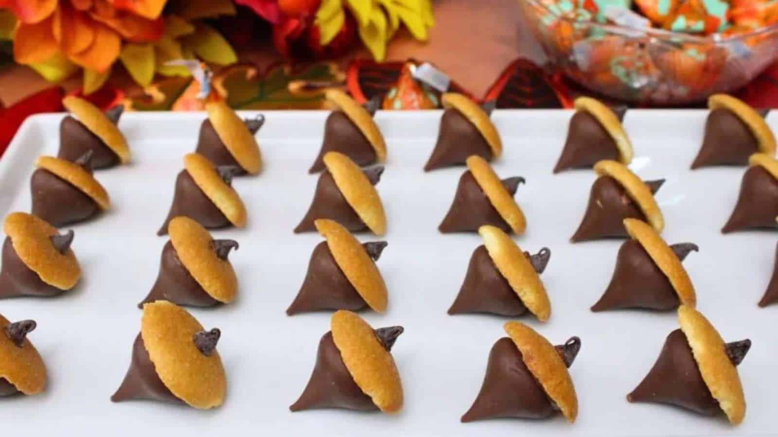 Hershey Kiss Acorns recipe by Dinners Done Quick.