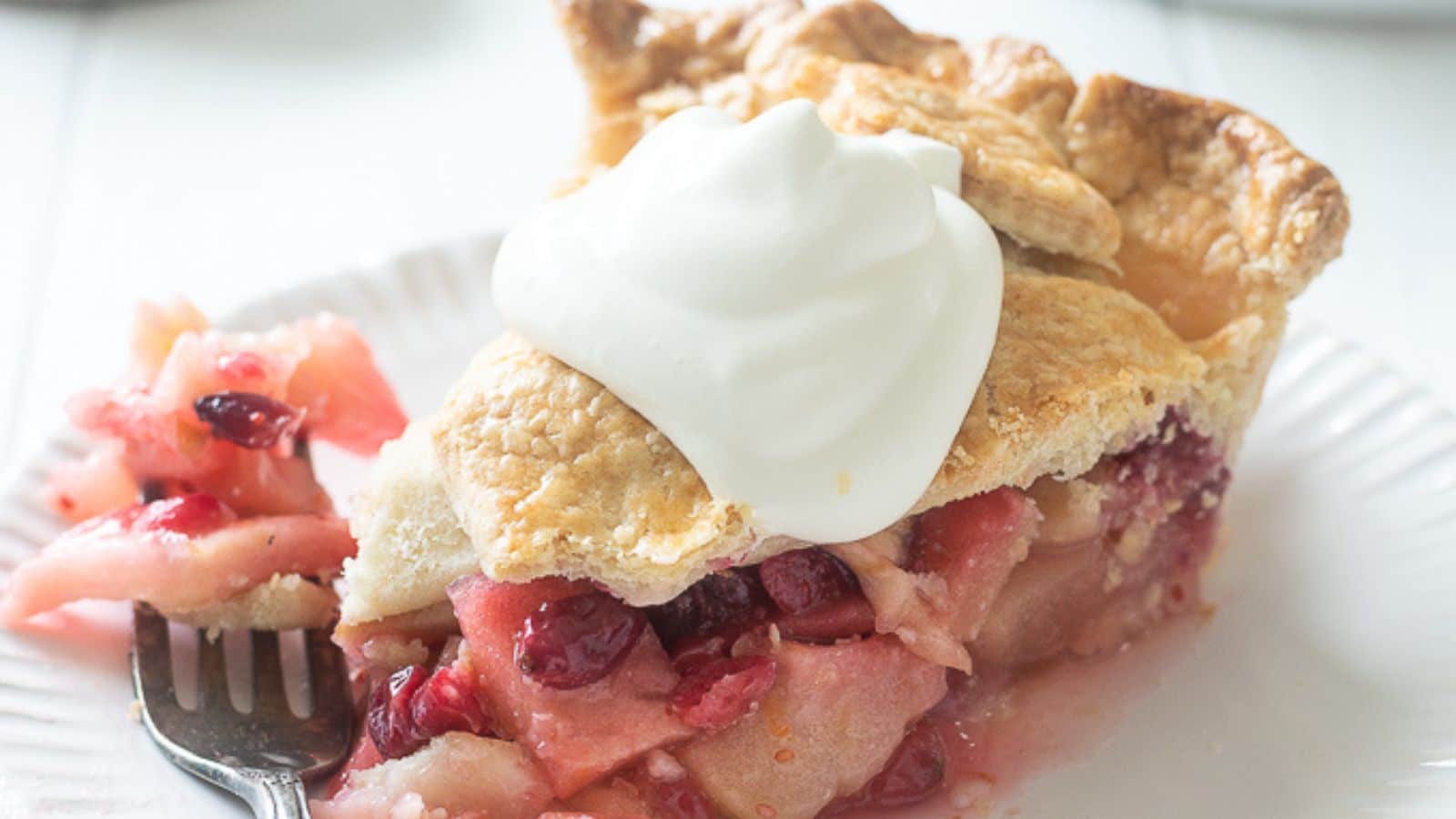 Apple Cranberry Pie recipe by Flavor the Moments.