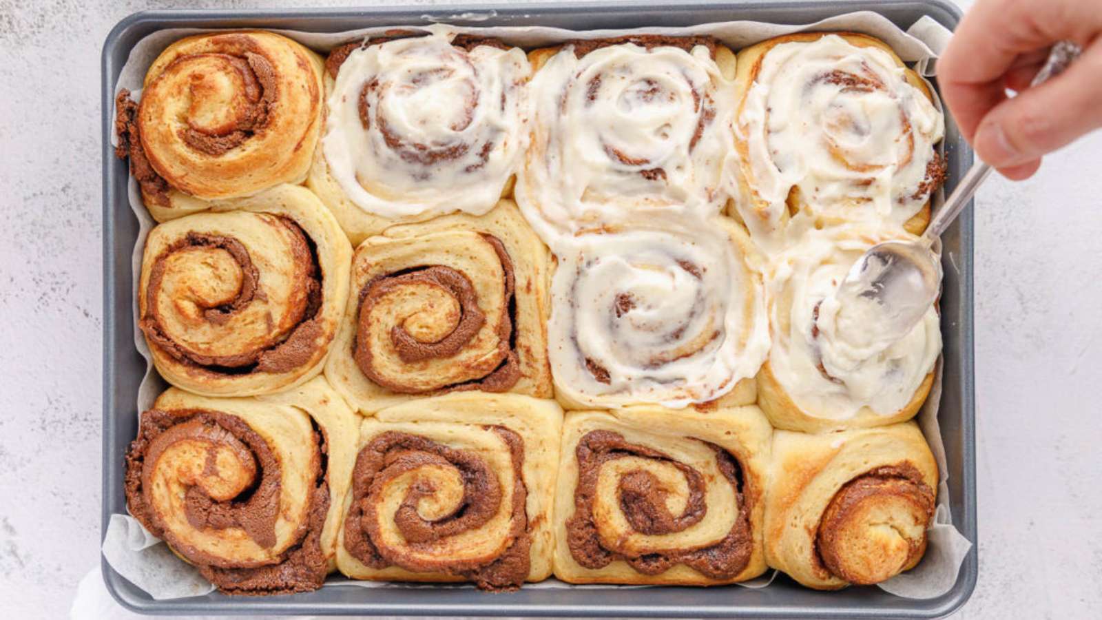 Fluffy Nutella Cinnamon Rolls recipe by Sweet Fix Baker.