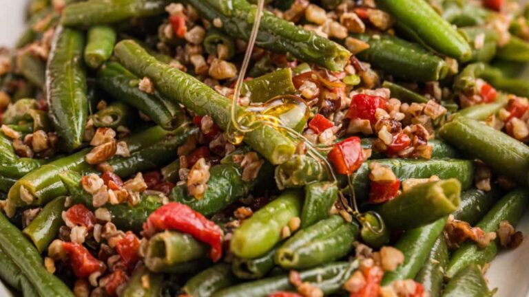 Christmas Green Beans recipe by Tastes of Lizzy T.