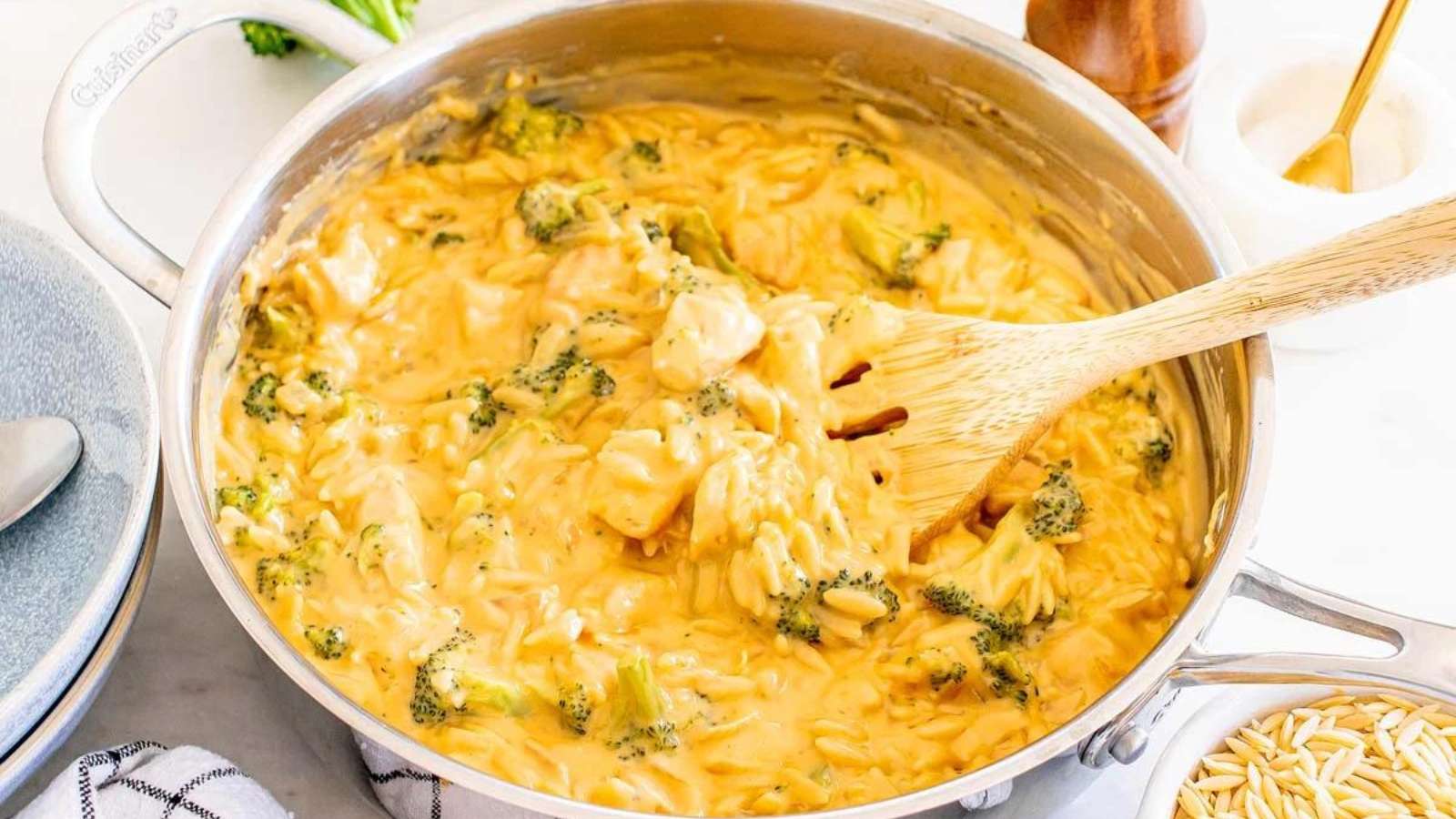 Cheesy Chicken Broccoli Orzo recipe by xoxoBella.