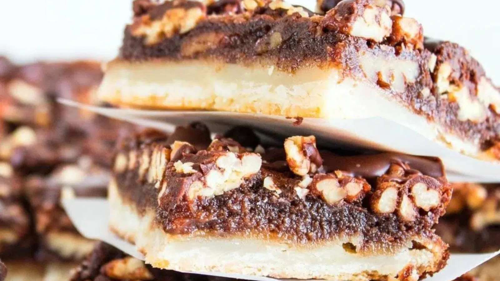 23 Best Holiday Desserts If You Love Pecans 20 Chocolate Pecan Pie Bars recipe by Bake It With Love.