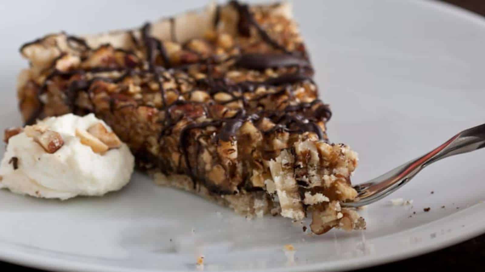 23 Best Holiday Desserts If You Love Pecans 21 Chocolate Nut Tart recipe by What a Girl Eats.