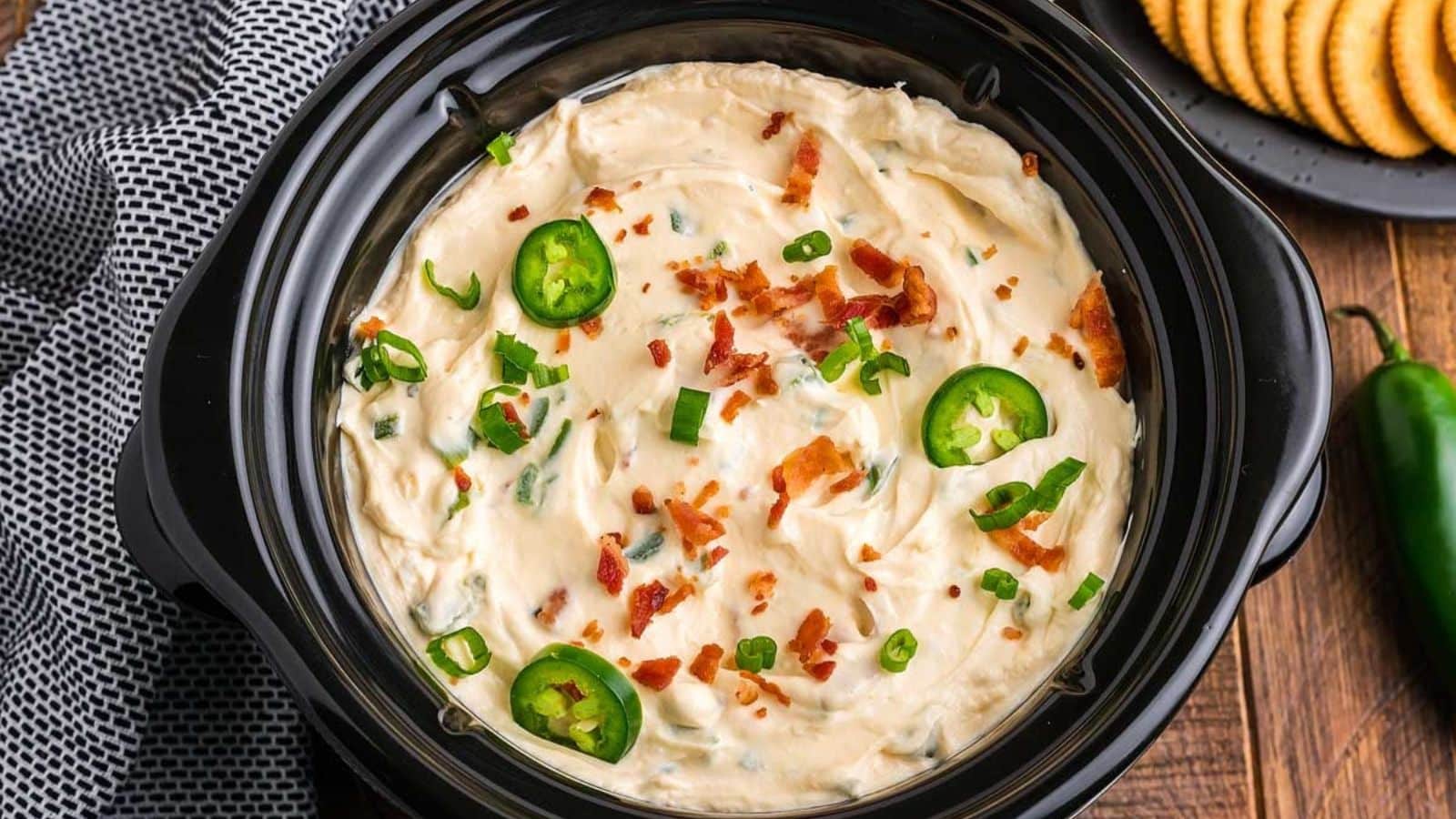 Slow Cooker Jalape&ntilde;o Popper Dip recipe by xoxoBella.