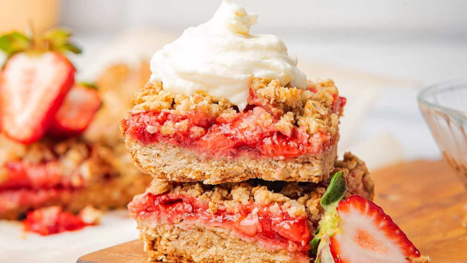 Strawberry Oatmeal Bars recipe by xoxoBella.