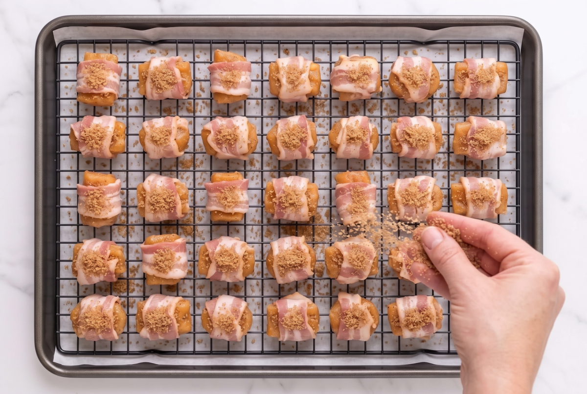 Candied Bacon Crackers 5 Candied Bacon Crackers inprocess2 edited