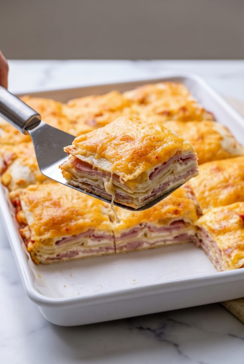 Cheesy Ham Tortilla Squares 3