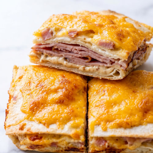 Cheesy Ham Tortilla Squares 4