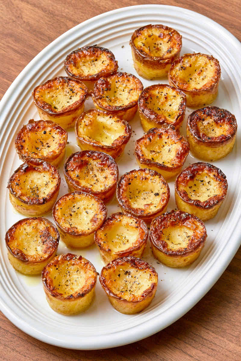 Oven Baked 3 Ingredient Buttery Potato Shell Cups 4
