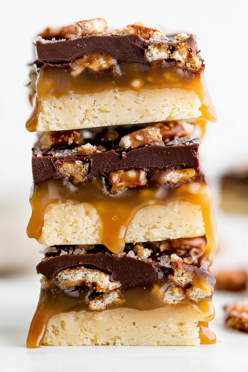 Oven Baked 5-Ingredient Caramel Pretzel Crunch Bars 3 Oven Baked 5 Ingredient Caramel Pretzel Crunch Bars 3