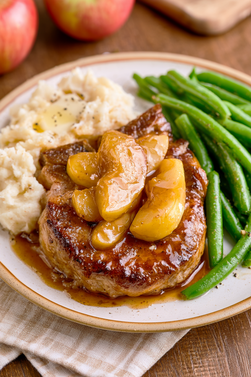 Slow Cooker 4 Ingredient Apple Cinnamon Pork Chops 04