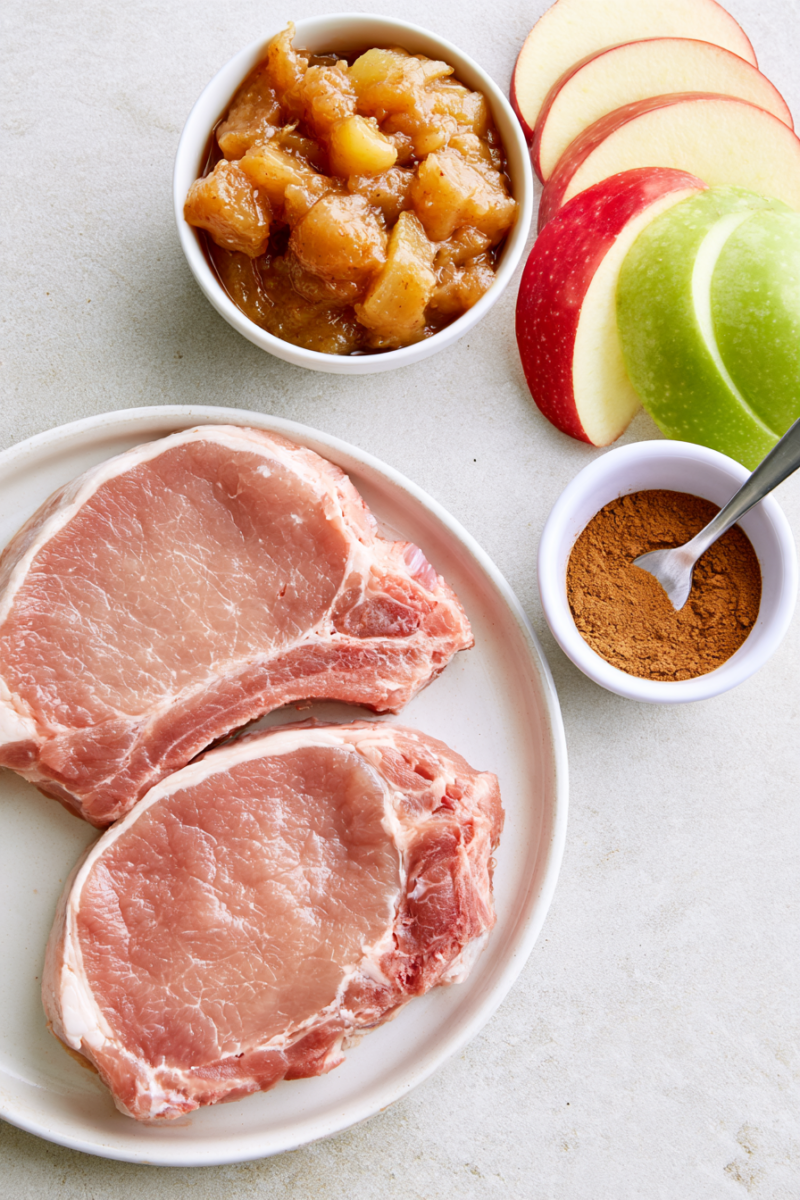 Slow Cooker 4 Ingredient Apple Cinnamon Pork Chops pinterest 1