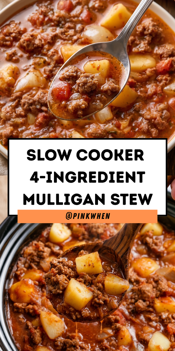 Slow Cooker 4-Ingredient Mulligan Stew 1 Slow Cooker 4 Ingredient Mulligan Stew pinterest