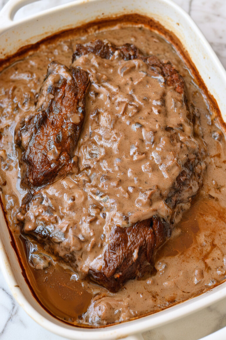 3 Ingredient Gravy Smothered Beef Roast Easy 1
