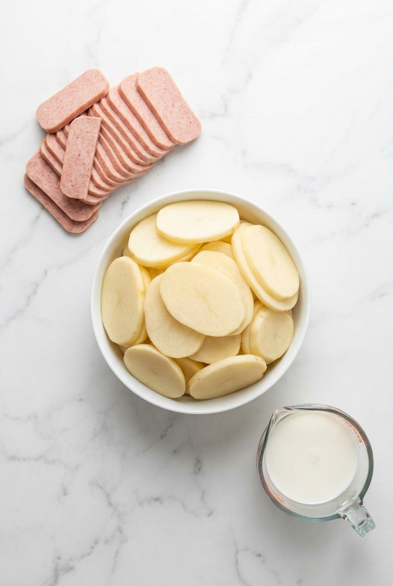 3-Ingredient Spam Potato Bake 3 3 Ingredient Spam Potato Bake ingredients