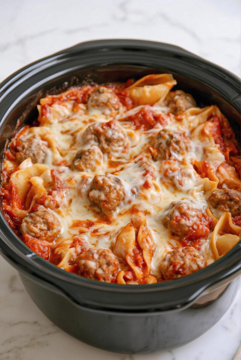 4 Ingredient Slow Cooker Jumbo Shells 2
