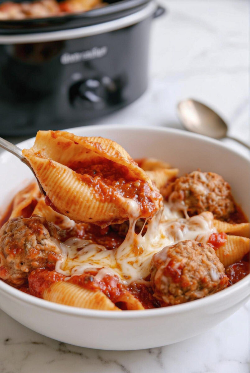 4 Ingredient Slow Cooker Jumbo Shells 4