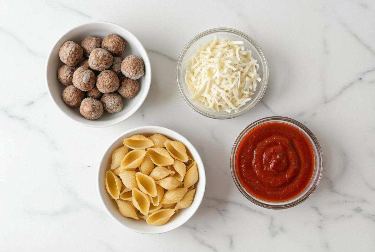 4 Ingredient Slow Cooker Jumbo Shells ingredients