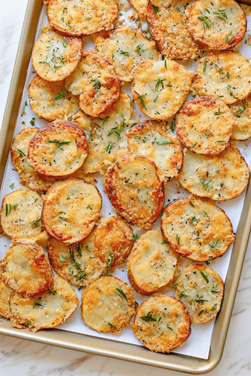 Baked Parmesan Rosemary Potato Crisps 1