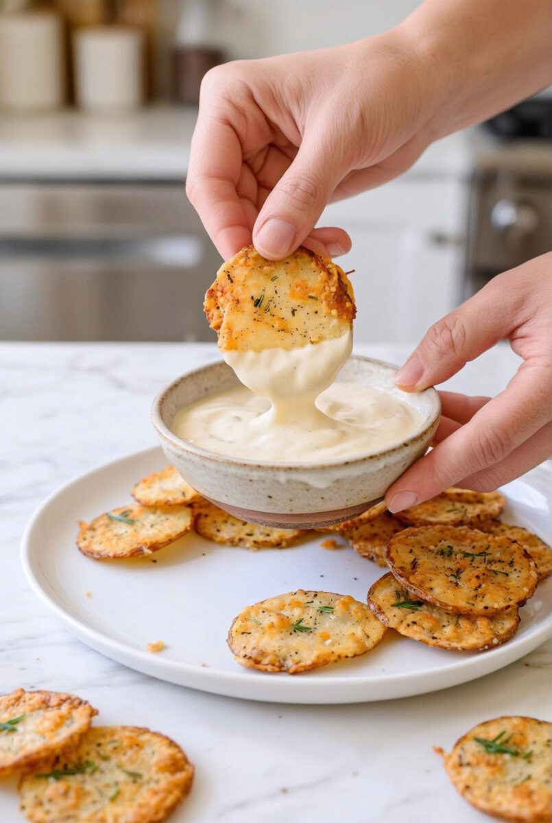 Baked Parmesan Rosemary Potato Crisps 4