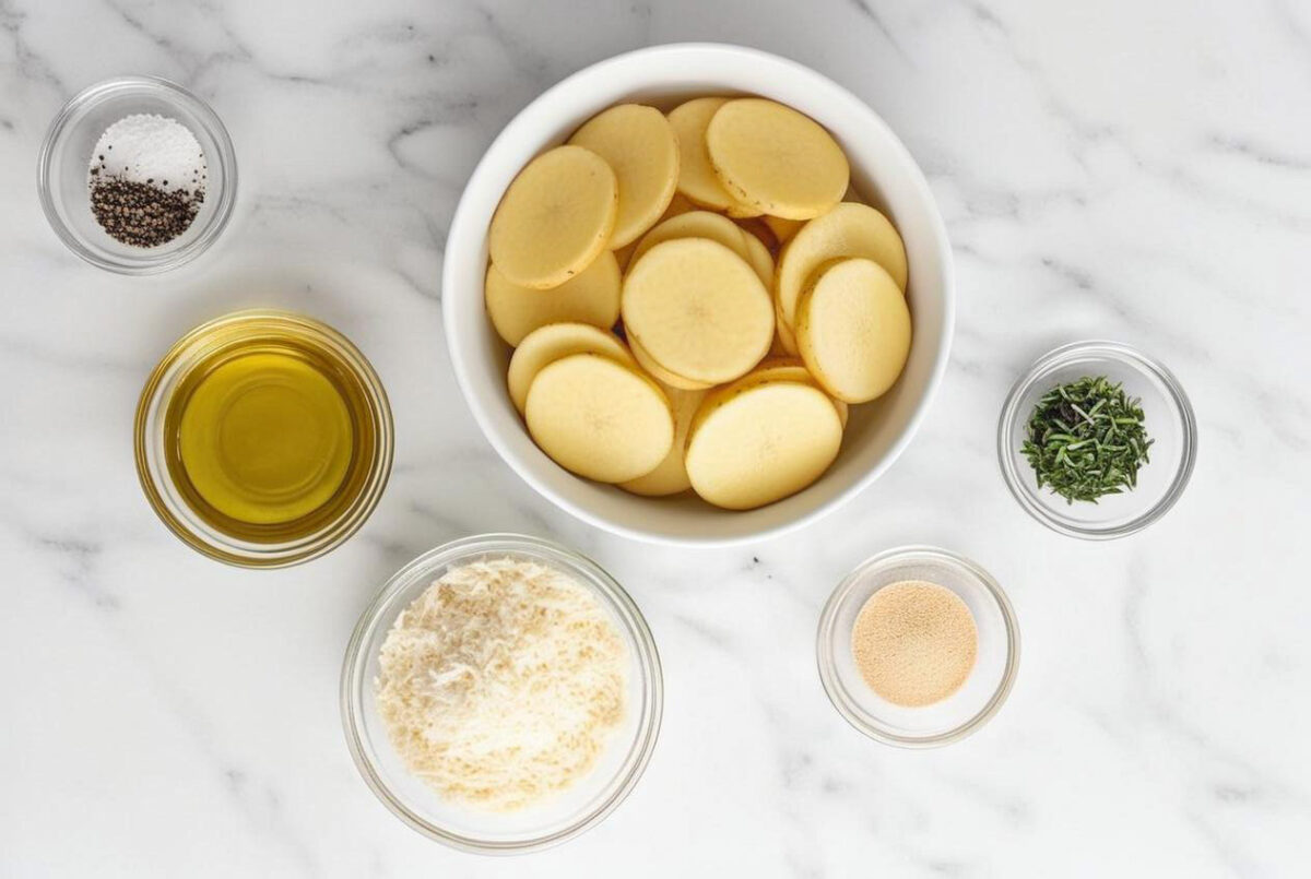Baked Parmesan Rosemary Potato Crisps ingredients