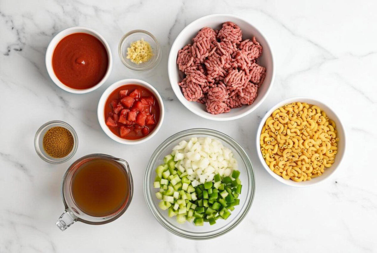 Classic Creole Macaroni 3 Classic Creole Macaroni ingredients