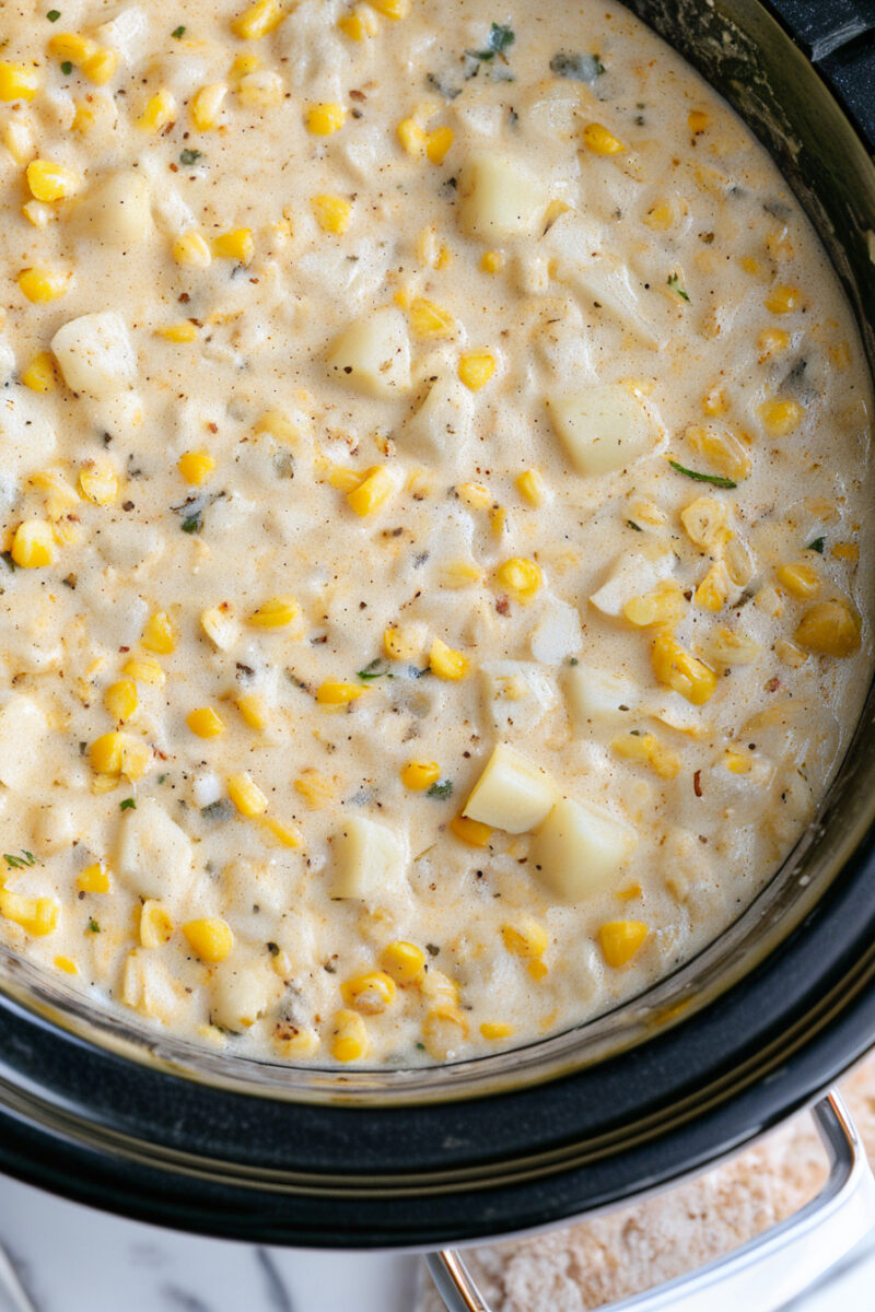 Creamy Slow Cooker Corn and Potato Chowder Recipe 1