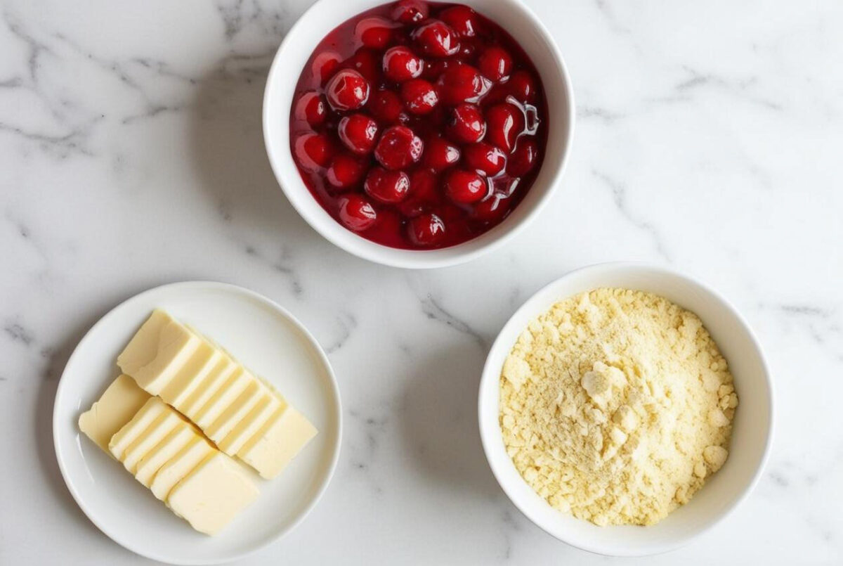 Easy 3 Ingredient Dump Cake Recipe ingredients