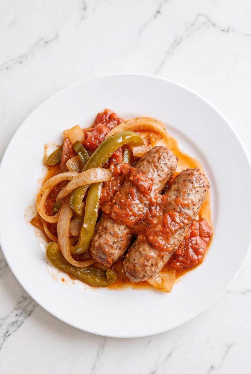 Easy 4-Ingredient Slow Cooker Sausage and Onions 7 Easy 4 Ingredient Slow Cooker Sausage and Onions 1