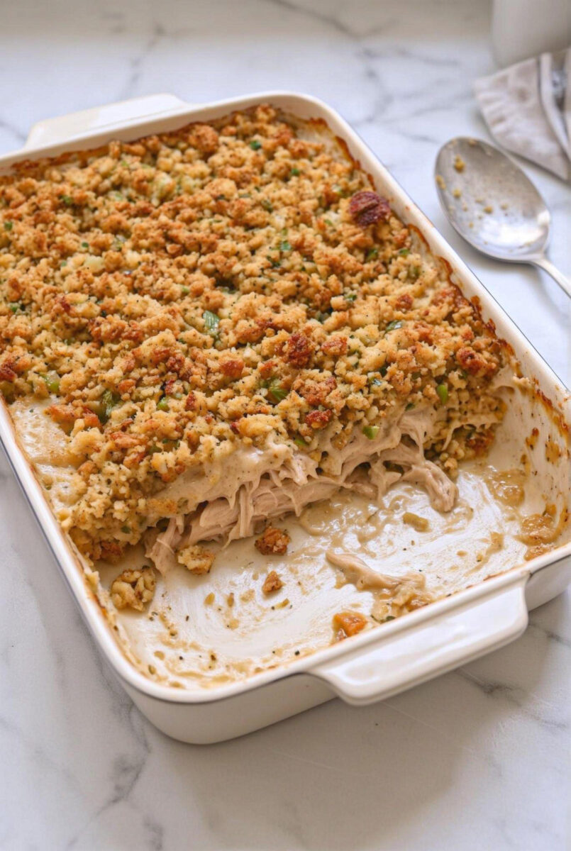 Easy Chicken and Dressing Casserole Recipe 2