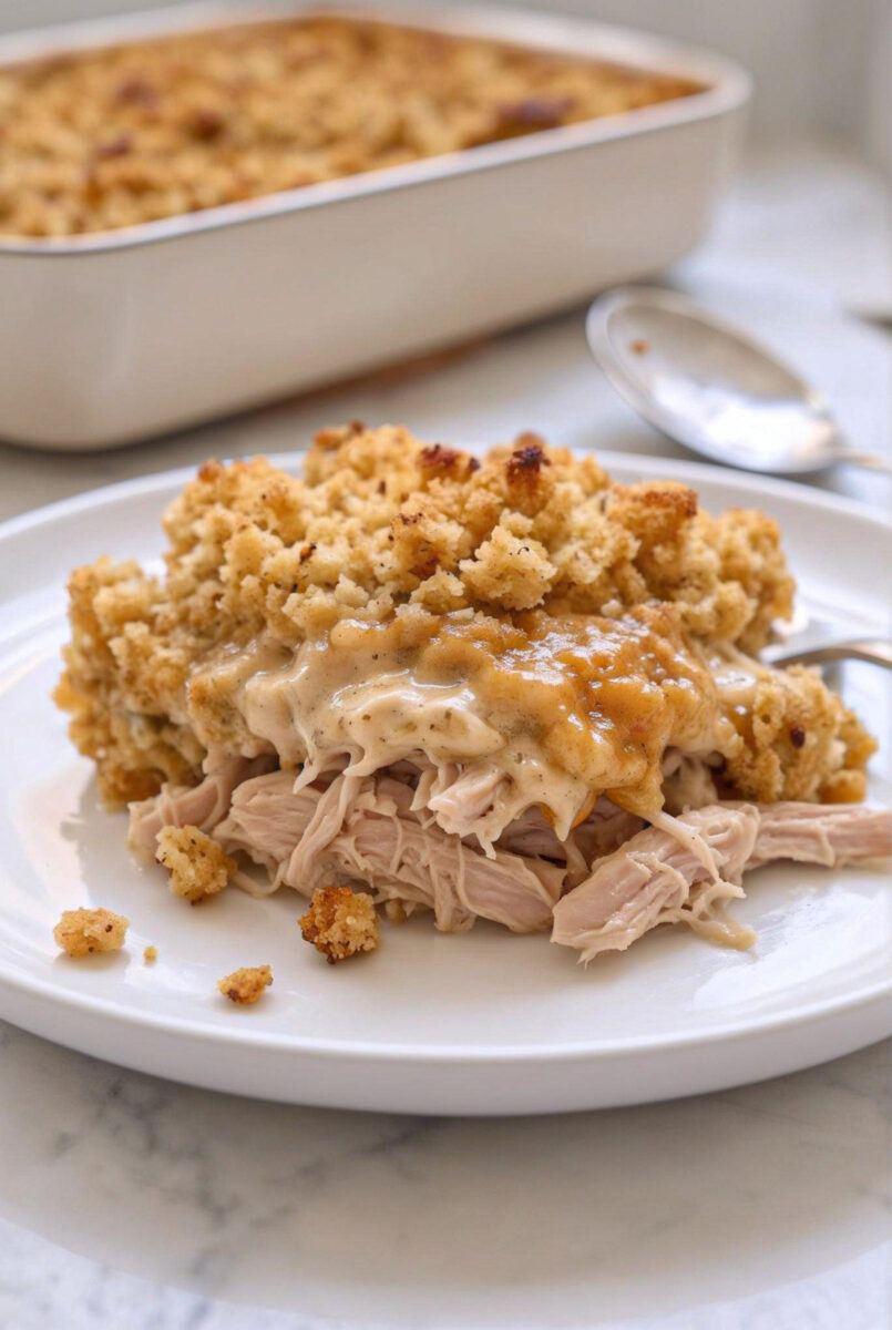 Easy Chicken and Dressing Casserole Recipe 3