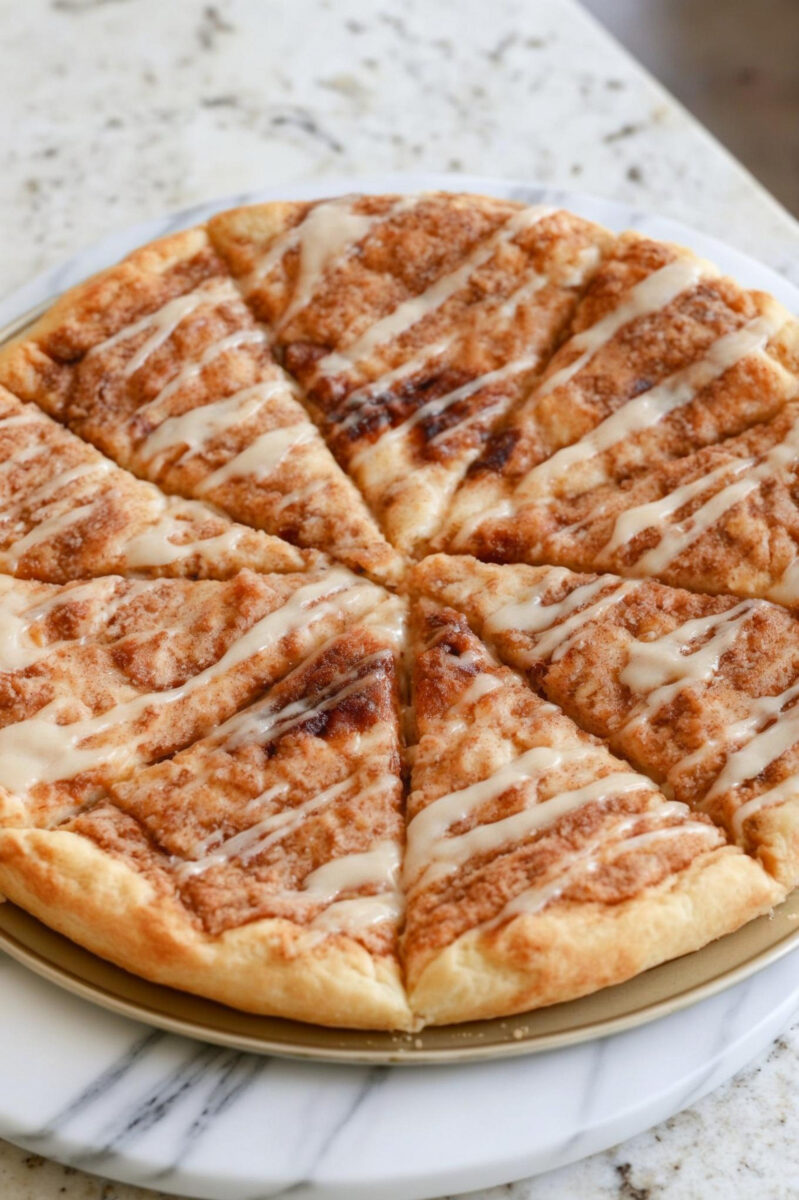 Easy Cinnamon Sugar Dessert Pizza Recipe 1