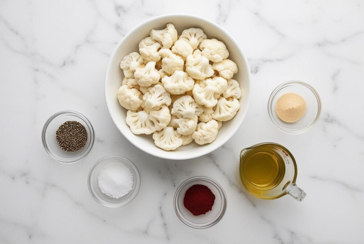 Easy Crispy Roasted Cauliflower Recipe ingredients