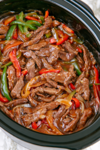 Easy Crock Pot Pepper Steak 1