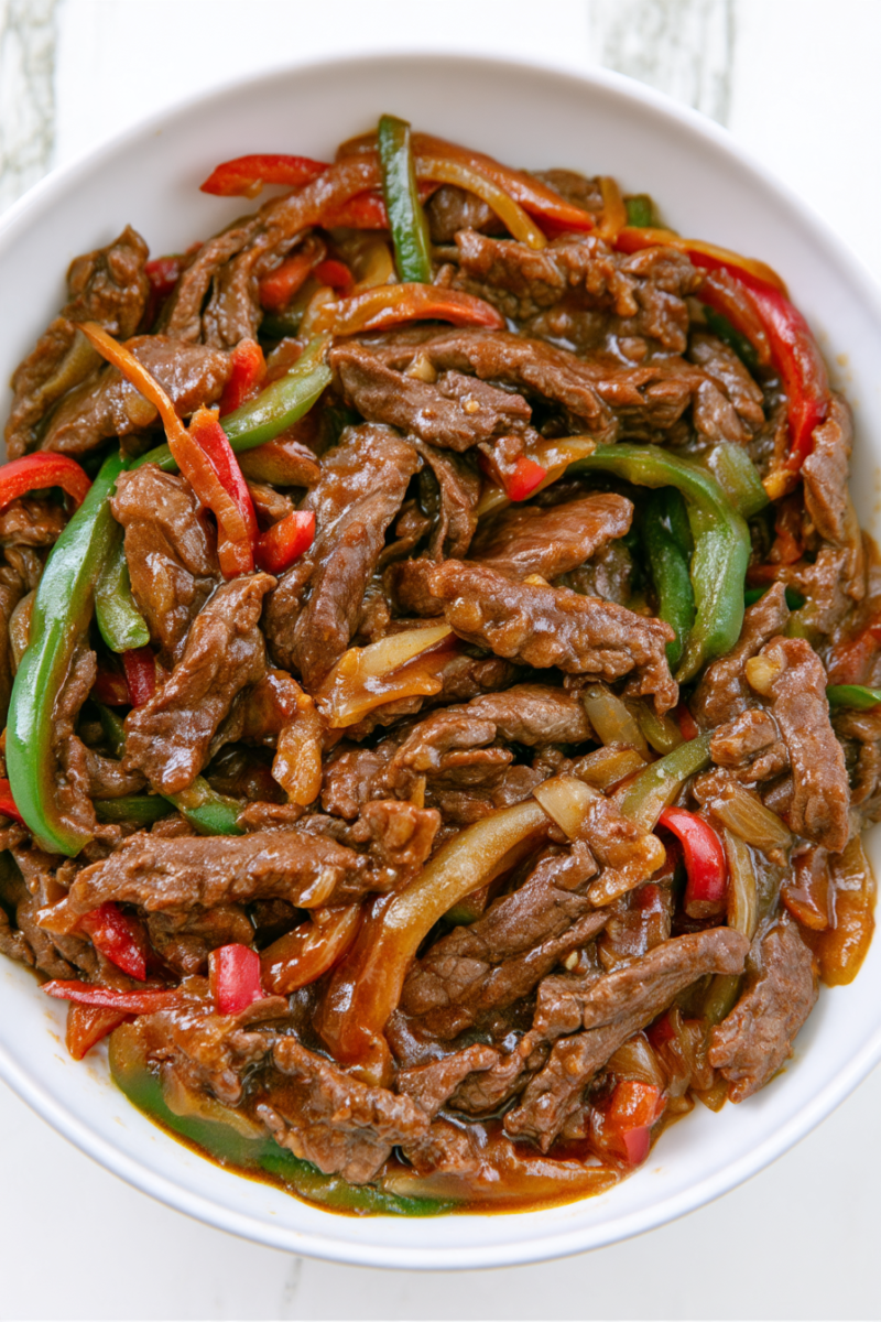Easy Crock Pot Pepper Steak Recipe 4 Easy Crock Pot Pepper Steak 3