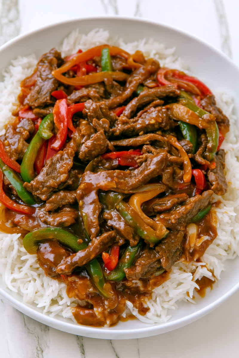 Easy Crock Pot Pepper Steak Recipe 6 Easy Crock Pot Pepper Steak 4