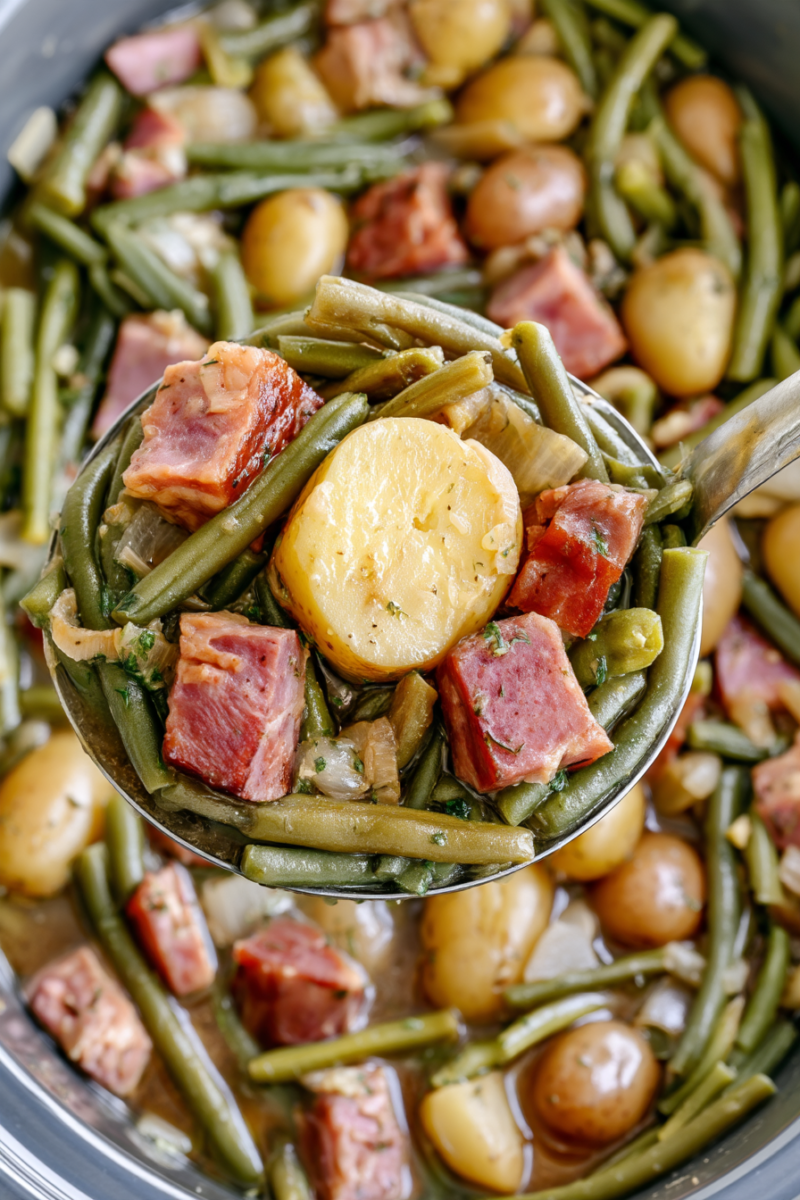 Easy Crockpot Ham, Potatoes, and Green Beans Recipe 2 Easy Crockpot Ham Potatoes and Green Beans Recipe 2