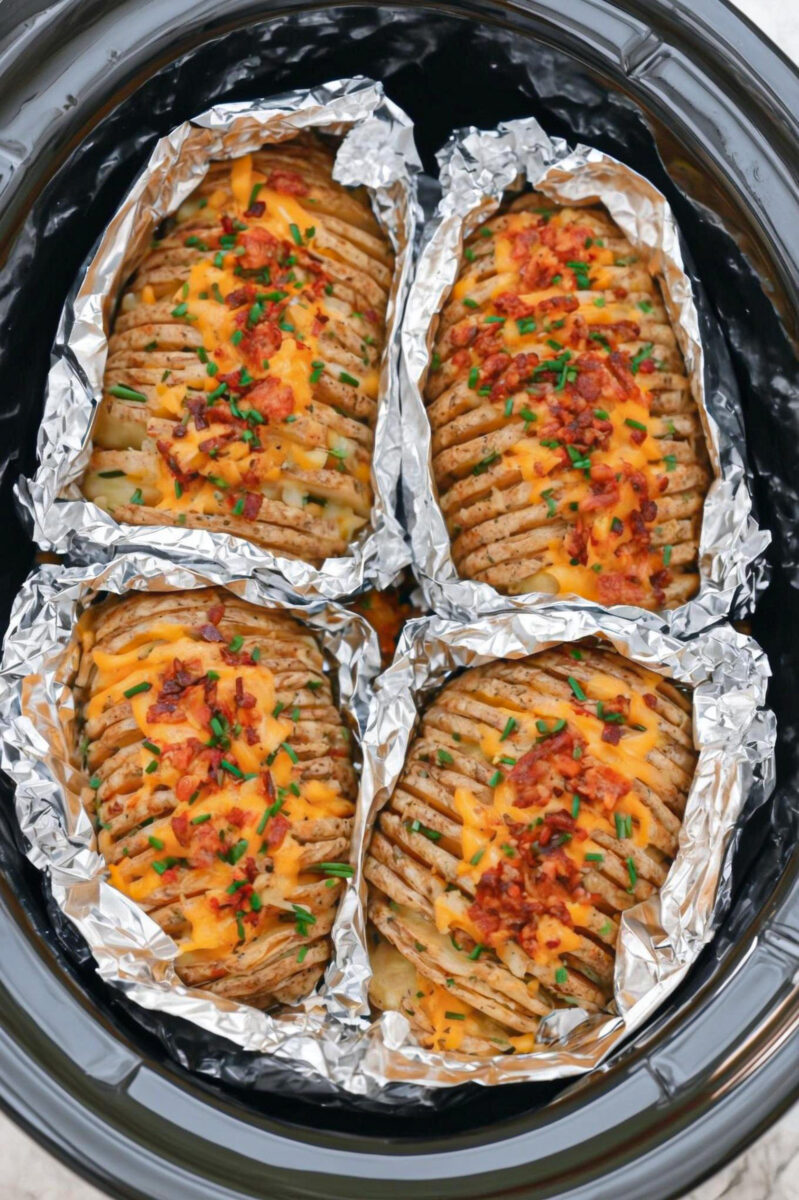 Easy Crockpot Hasselback Potatoes Recipe 1